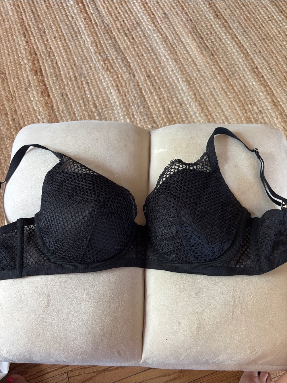 Victoria's Secret sexy Black Mesh Bra never worn 34DDD